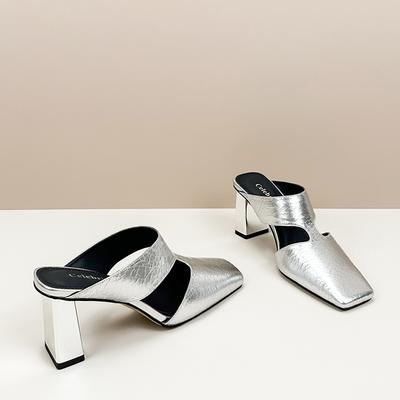 Fashion Plus Size 42 Summer Hollow Out Women Sandals Silver Chunky Pumps Luxury Design Slingback Gladiator Rome Shoes Zapatos De Mujer