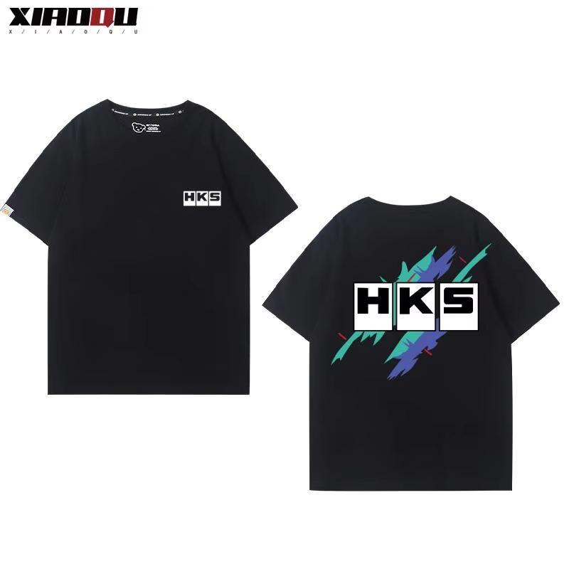 Japan JDM Modified Car HKS ENDLESS Short-sleeved Men's Versatile Loose 100% Cotton Loose Tops Breathable Tee