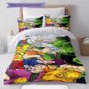 Son Goku Pattern Bedding,Quilt Set Quilt Cover Pillowcase Home Birthday Gift (1 * Duvet Cover + 2 * Pillowcase, Without Core)