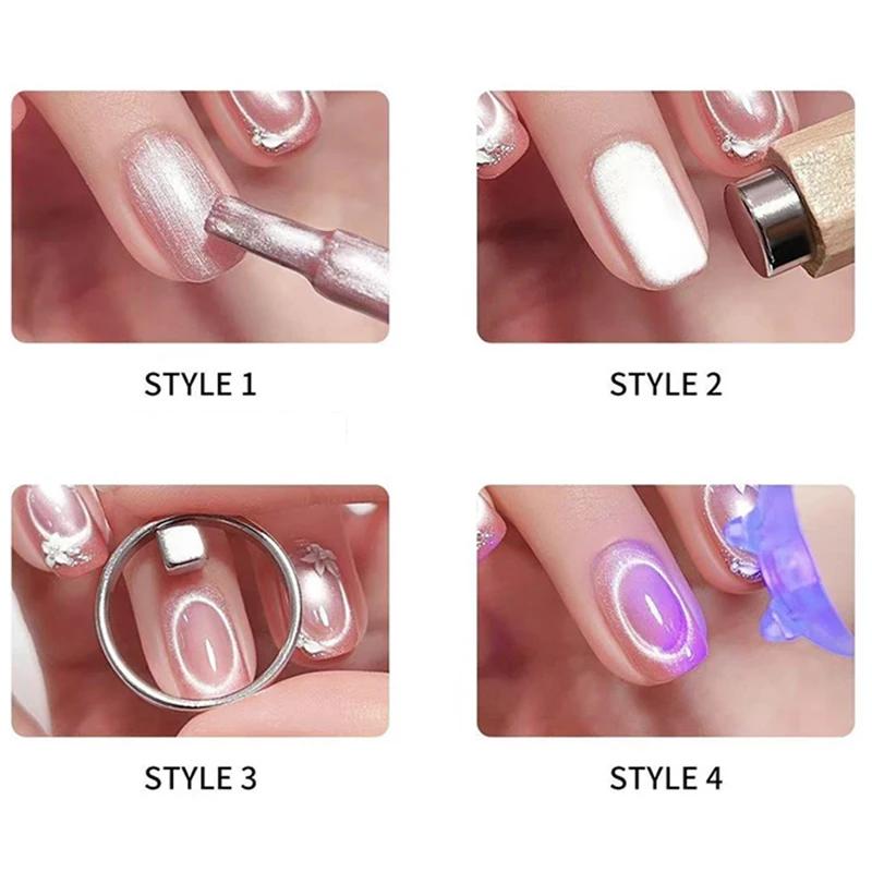 New Circular Cat Eye Nail Art Black Hole Magnet Strong Nail Art Gel Polish Guide Tool DIY Magnetic Nail Helper Manicure Design