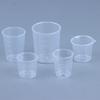 20Pcs Clear Graduated Measuring Cup Mini Plastic Laboratory Beaker Scale Graduated Transparent Mixing Cup Kitchen Baking