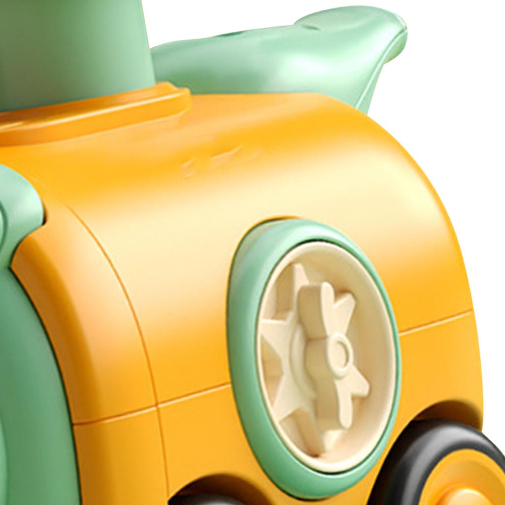 Inertia Train Toy Press Face Changing with Whistle Cartoon Crash Resistant Interaction Toy Train