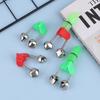10Pcs Fishing Rod Tip Clips Plastic Fishing Bells Clips Night Fishing Fish Bite Bait Alarm Indicator Light With Dual Alert Bells