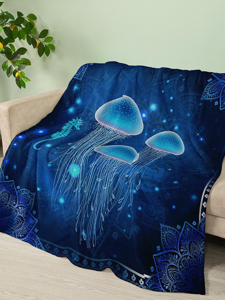 Flannel Blanket Sea Animals Turtle Blanket Crystal Fleece Blanket Spring And Autumn