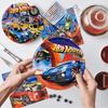 51pcs Hot Wheels Party Dinnerware Set Included Tablecloth Plates Napkins Cups