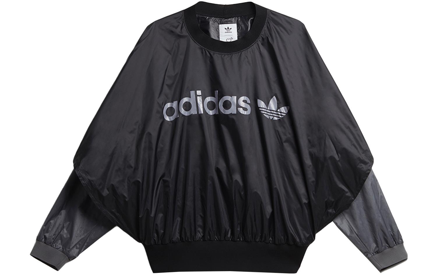 

Adidas Originals X HUMAN MADE Sweatshirts Men s Black Crew Neck Moderate Mock Two Piece GM4278 S