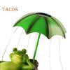 Solar Frog Garden Statue with LED Lights Frog Sculpture Decoration Outdoor Decor Animal Figurine Waterproof Ornament for Patio Lawn Yard