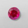 Rund geschliffener augenreiner Rubin-Farbton Glasstein, 1,55 Karat, 7 MM runder Glasstein, facettierter runder Glasstein.