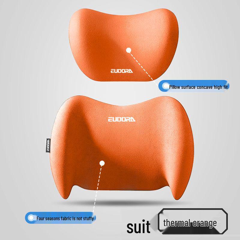 Car Lumbar Support Headrest & Back Cushion for Driving Comfort