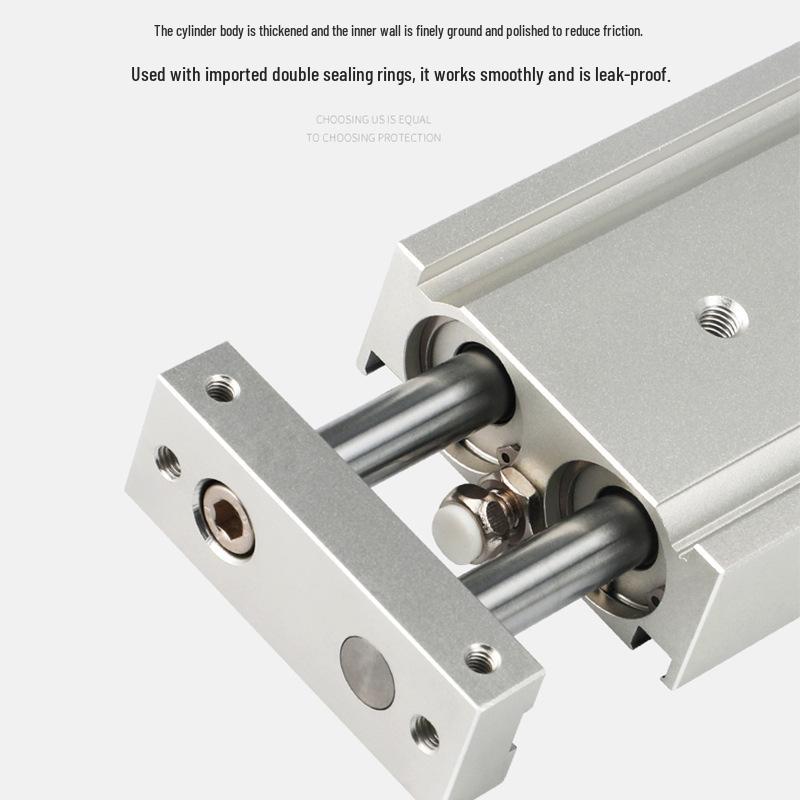 Double Shaft, Double Rod Pneumatic Cylinder TR Series (Sizes: 6/10/16/20/25/32/X10 to X100)