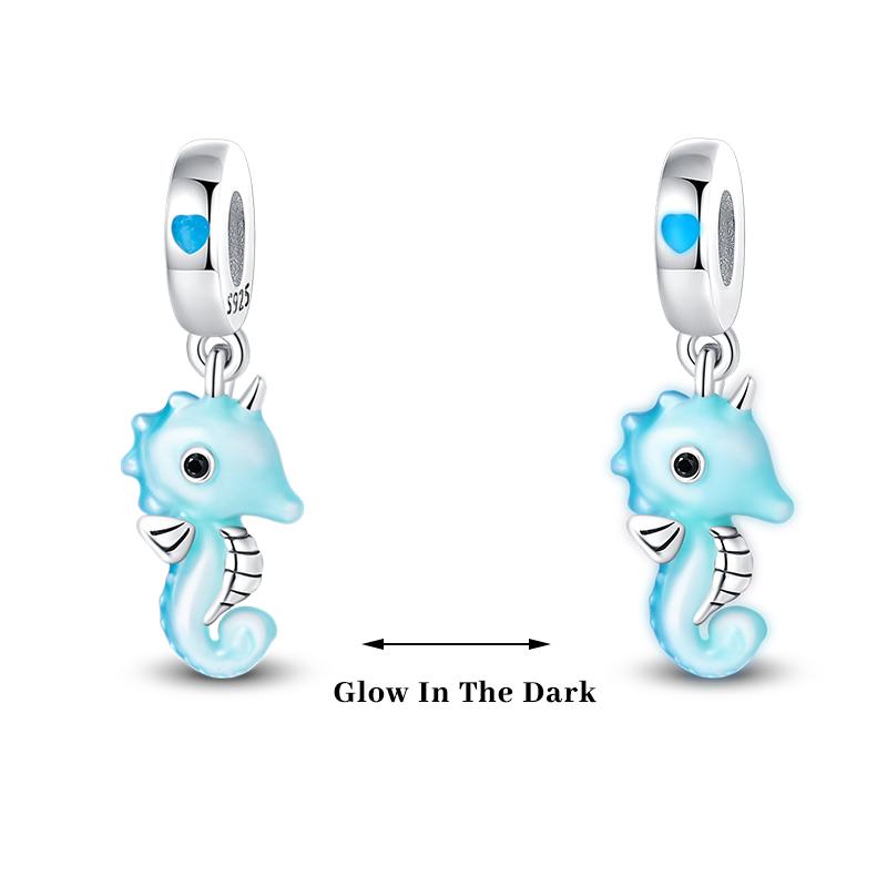 Copper Color Fireflies Bees Stars Turtles Luminous Charms Beads Fit 3Mm Original Bracelets Diy Jewelry Gift