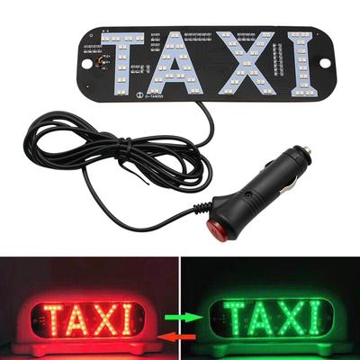 1Pc TAXI LED Signal Beacon Taxi Panel Car Light Signal Light Windscreen Red Green Light Cab Indicator Inside Taxi Light Bulbs 7