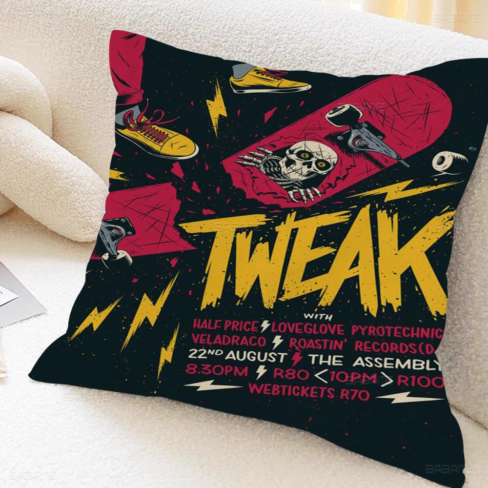 

Retro Classic Rock Music Pillow Cover For Bedroom Room And Living Room Sofa Decorative Cushion Cover 16x16Inch