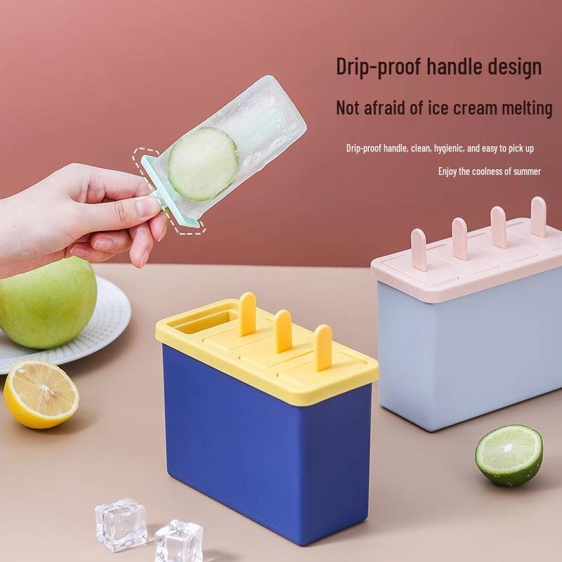 Popsicle & Ice Cube Molds with Lids, Food-Grade for Homemade Treats