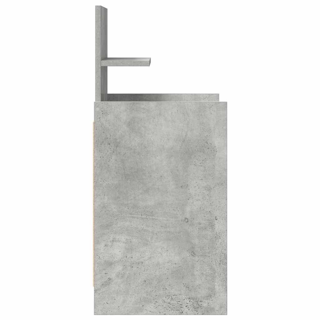 Nightstand with 2 Drawers Concrete Grey 38 X 34 X 80 Cm