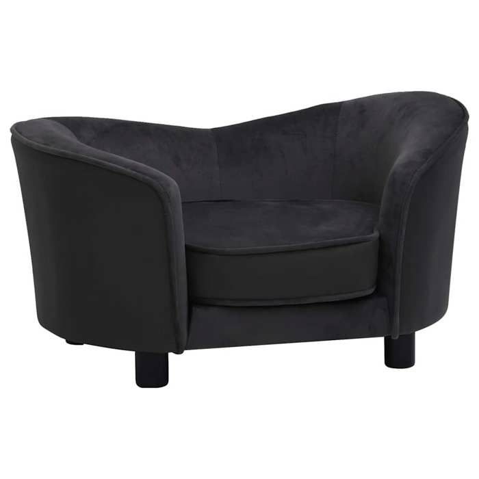Canapé pour chien - vidaXL - Noir - 69x49x40 cm - Similicuir - Peluche douce