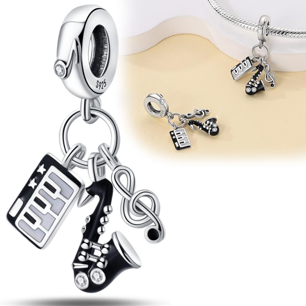 Keyboard Notes Charms Copper Original Beads Fit Originalcharms Bracelet Beads Jewelry Gifts For Women