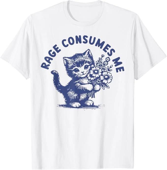 Cat Rage Consumes Me T-Shirt XL