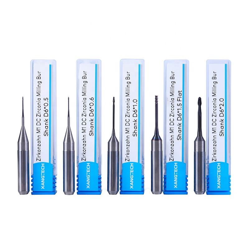 Dental Zirkonzahn M1 Milling Burs Shank 6mm for CadCam Materials Cutters for Lab