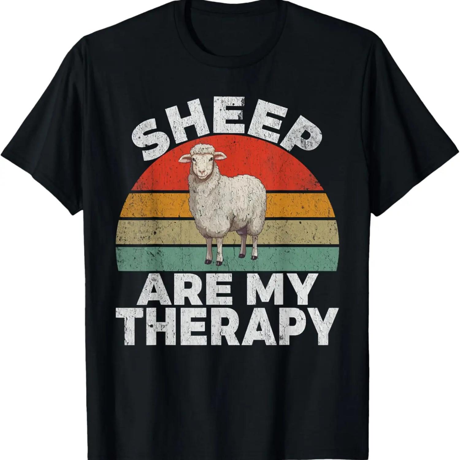 Sheep are my Therapy Sheep T-Shirt S чёрный