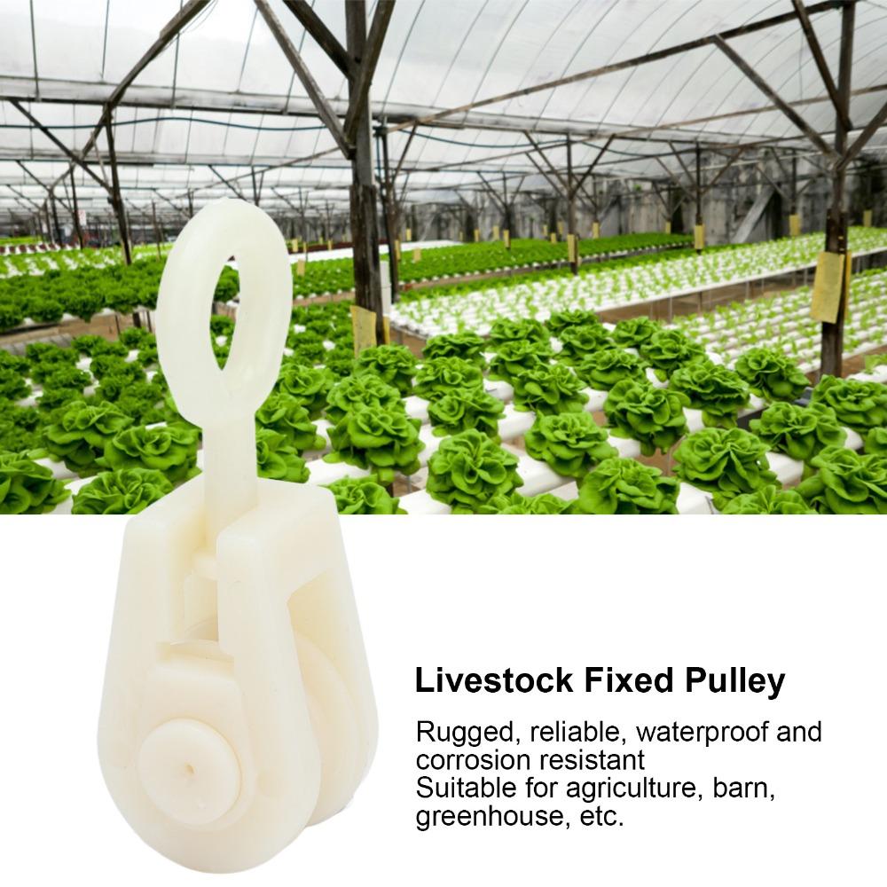 25pcs Plastic Fixed Pulley System Wear Resistant Chicken House Pulley Chicken House