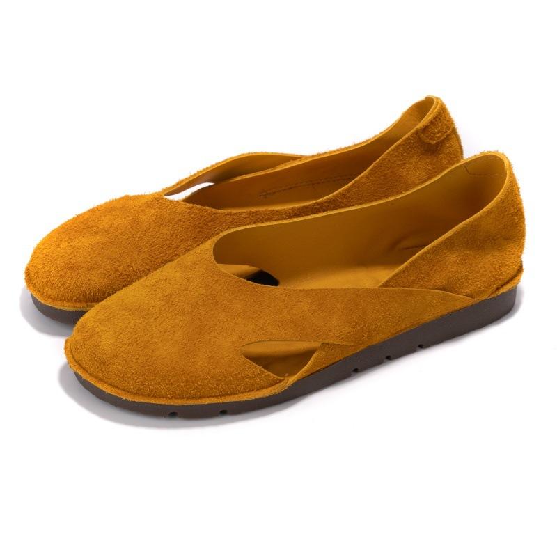 Handmade Leather Sandals Women's Summer New First-layer Cowhide One-pedal Retro Soft Leather Soft Sole Comfortable Women's Shoes