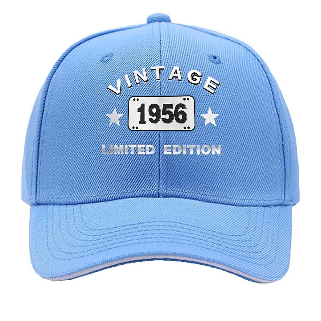 Vintage 1956 Retro Art Hip Hop Hat Fashion Outdoor Sports Sandwich Baseball Cap