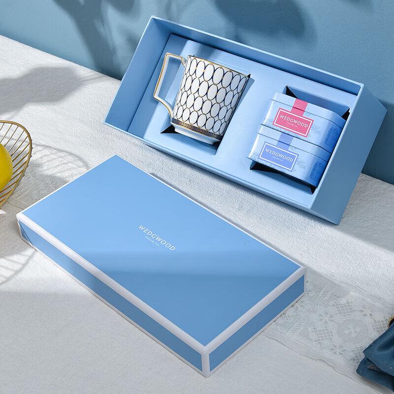 Wedgwood Golden Powder Mug & Tea Caddy Set