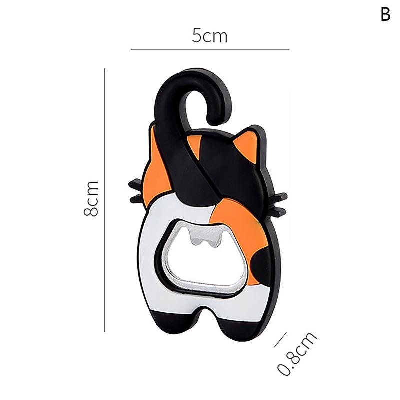 

Мультяшная открывалка для бутылок в форме кошки, креативные магнитные наклейки на холодильник, портативная открывалка для котят, для дома, кухонные гаджеты, аксессуары