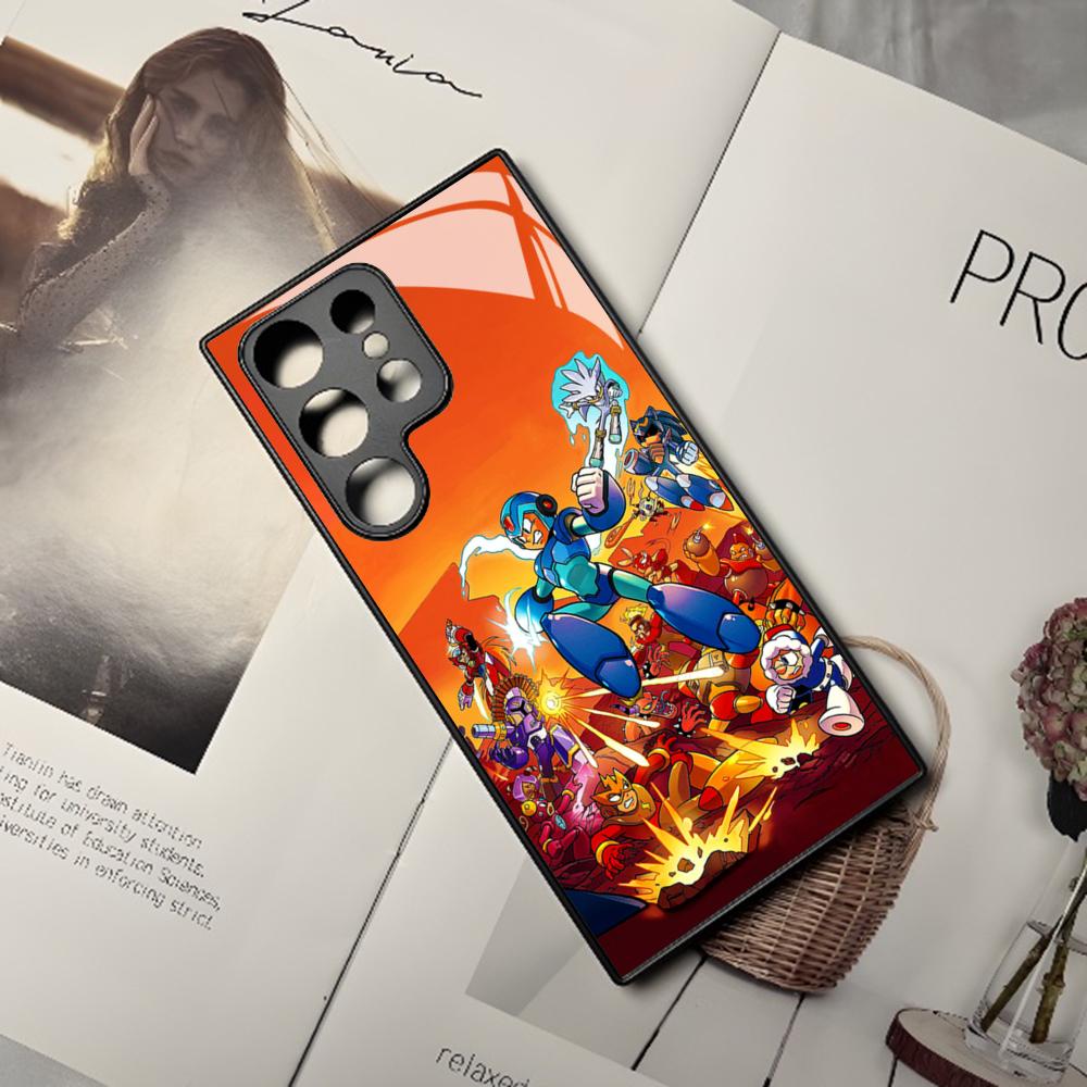 Rockman Megaman Game Phone Case For Samsung Galaxy S25 S24 S23 S22 S20 S21 Note20 Ultra Plus Fe Colored Silver Cover
