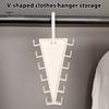 Scarf Hanger Hook V Shaped Double-Sided Closet Organizer, 360 Degree Rotating Multi-Layer Vertical Hanger, with Clutter Reduction Clothes 12 Non-Slip