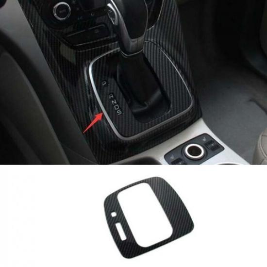 Trim Gear Shift Frame Central Console For Ford Escape Kuga 2013-16 Carbon Fiber