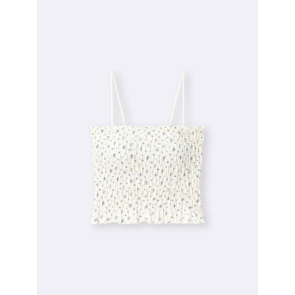 GU by Uniqlo Bra Feel Cropped Shirring Tube  Flower 