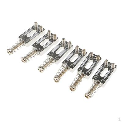 Strengeinstrumenttilbehør Gitar 6x Sølv Trem Tremolo Bro Vibrato Sadel
