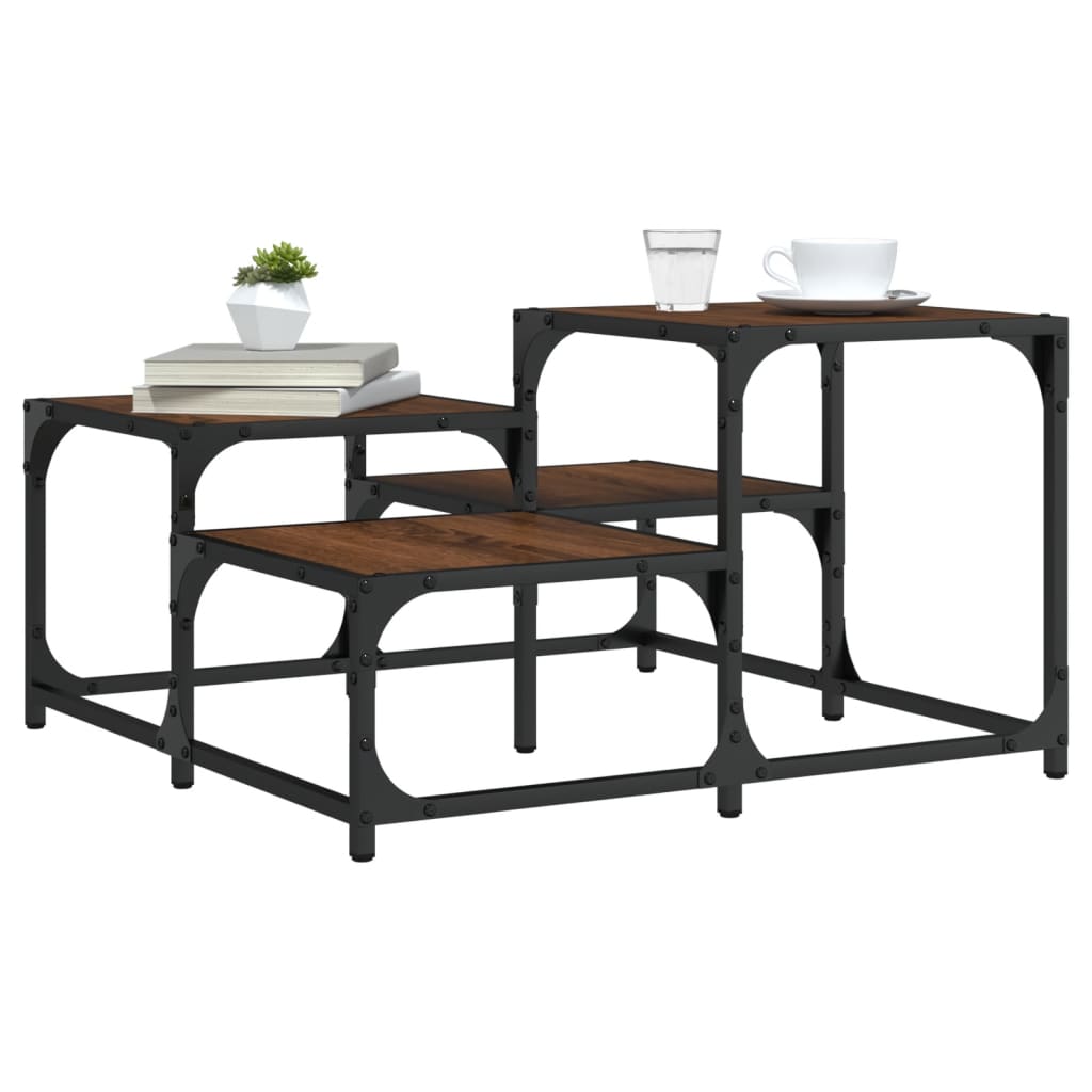 Coffee Table, Brown Oak, 68x68x40 Cm