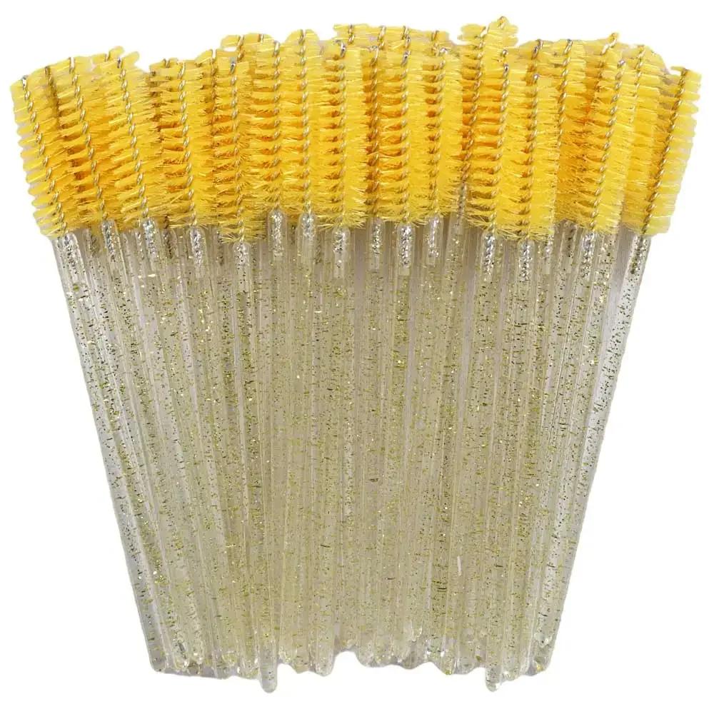 50Pcs Disposable Crystal Eyelashes Brush Comb Eye Lashes Extension Mascara Wands Makeup Professional Makeup Beauty Tool