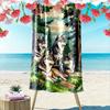 Majestic Wolves In Harmony Print Beach Towel, Quick Drying, Suitable for Travel, Outdoor Sports, Jogging, the Beach and Swimming, Gift