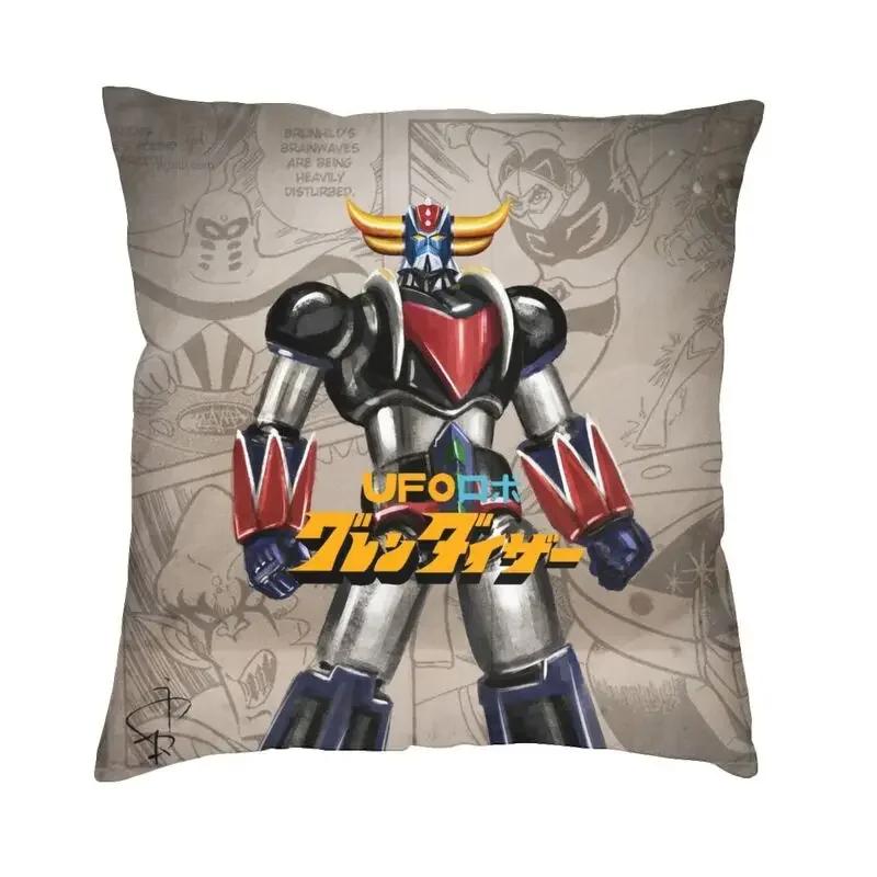 Goldorak Grendizer poszewka na poduszkę na sofę Anime UFO Robot Goldrake luksusowa poszewka na poduszkę kwadratowa druk 3D niestandardowa poszewka na poduszkę