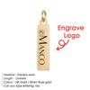 e-Manco Custom Tags Stainless Steel Charms for Necklace Bracelets 6 Sizes to Choose