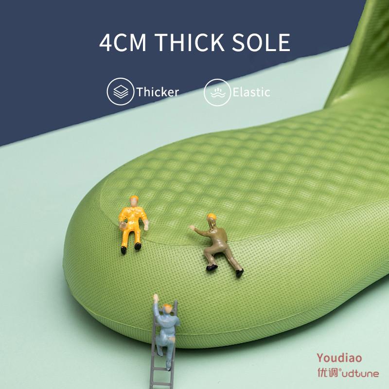 Mode Hausschuhe Hausschuhe Für Weiche Sommer EVA Sandalen Stumm Rutschfest Damen Plateau Hausschuhe für Zuhause 2024 Pantoletten Weich Große Größe