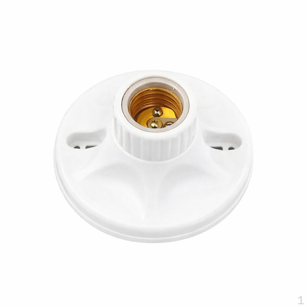 Ceiling Rose with E27 Lamp Holder for Garage Lighting, Round Shape Light Fitting Workshop