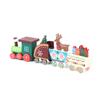 Mini Christmas Children Wooden Train Toy Kid Home DIY Train Decoration Ornament GiftColour