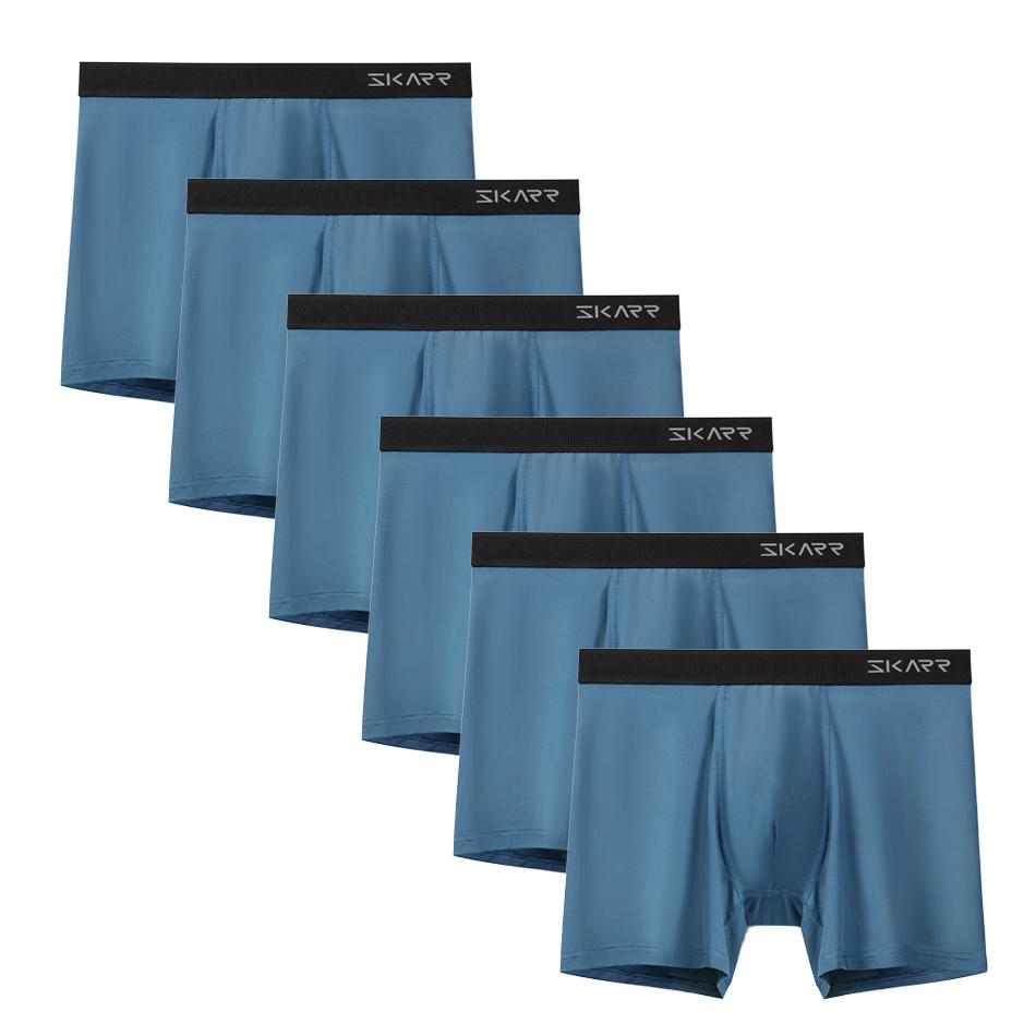 6PCs New Man Underpants Sexy Solid Color Men's Panties Set High Quality Mens Boxer Underwear Brand Brand Polar Male Trunk Shorts