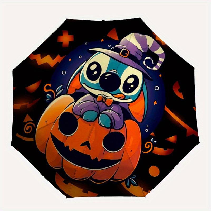 

1pc Halloween Stitch Automatic Open/close, All-Season Portable Folding Umbrella, Perfect Gift for Friends , Sturdy Ribs yy250808025