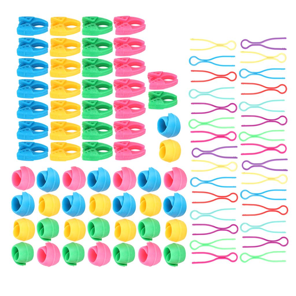 90Pcs Bobbin Thread Buddies Silicone Clamps Fixing Clips Plastic Sewing Supplies