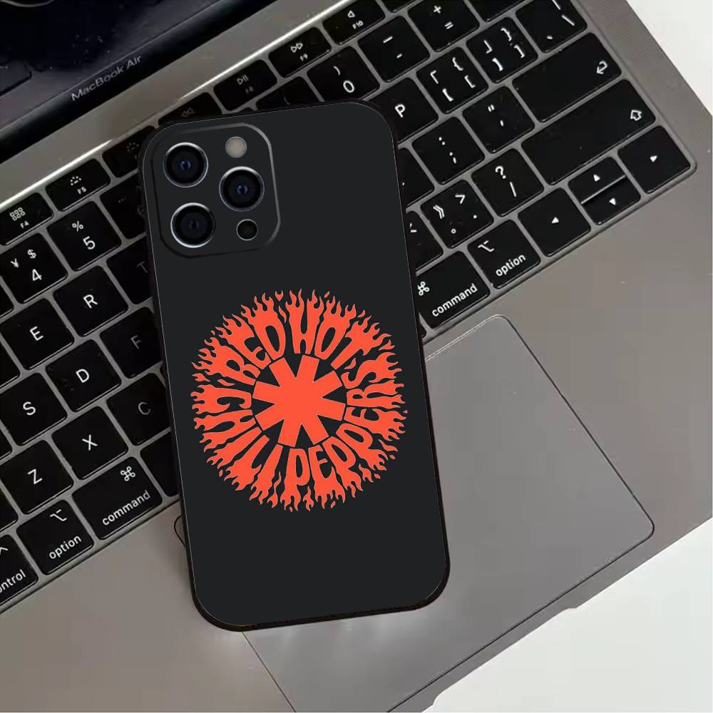 Red Hot C-Chili Peppers Band Phone Case For iPhone 17,16,15,14,13,12,11 Plus,Pro Max,XS,Soft Silicone Black Cover