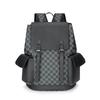 Neue koreanische Version Business-Rucksack Leder Große Kapazität Herren und Damen Trend karierter Rucksack Reisetasche Studenten-Computertasche