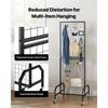 SucceBuy Grid Wall Panel Wire Grid Panels Display Rack Movable Art Display Shelf with Wheel Carbon Steel Gridwall for Craft Show