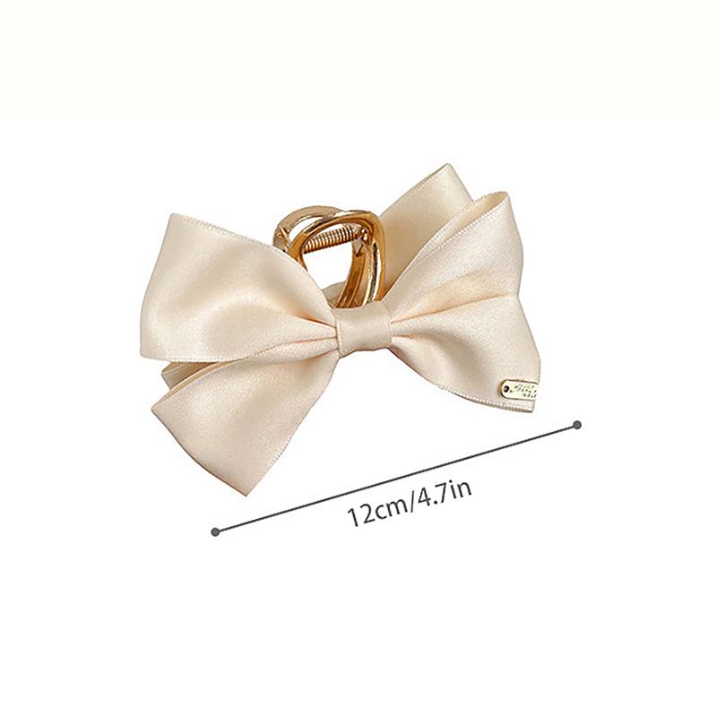 Korean Metal Bow Hair Claw Clip High Quality Simple Elegant Hair Clip Girl'S Daily Hair Accessories Gifts