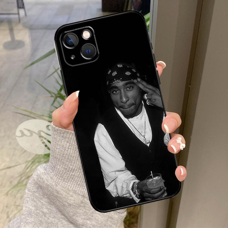 Rapper 2pac Singer Tupac Case For iPhone 16 Pro Max 15 14 12 11 13 17 Pro Max Plus 12 13 Mini 16e 17 Air Back Cover